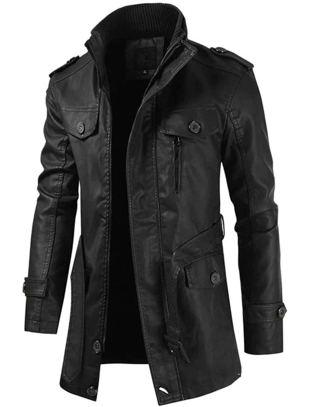 Mens Longline Overcoat Wool Blend Classic Fit - BritishMode
