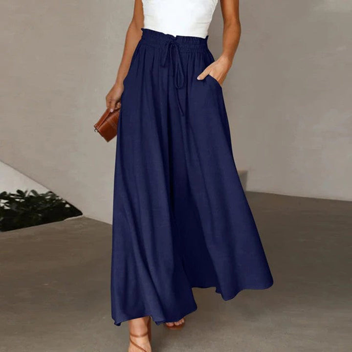 Womens Palazzo Pants High Waist Comfortable with Pockets - BritishMode