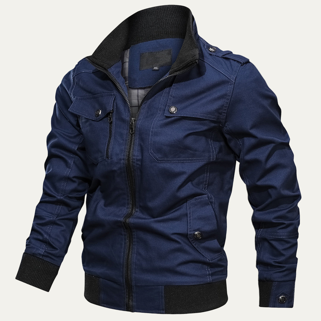 Mens Tactical Field Jacket Multi-Pocket Durable