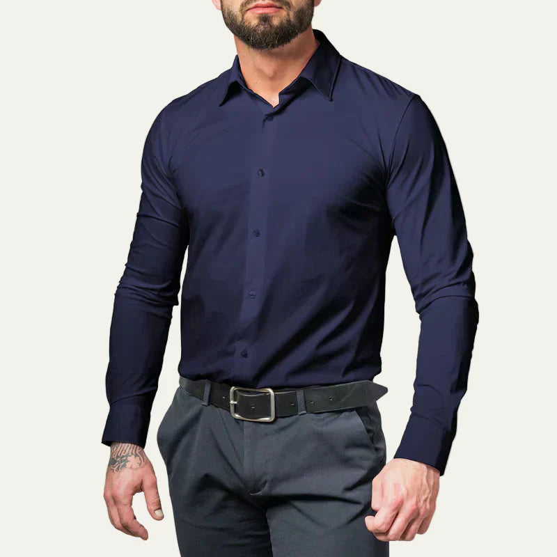 Mens Dress Shirt Wrinkle- Slim Fit
