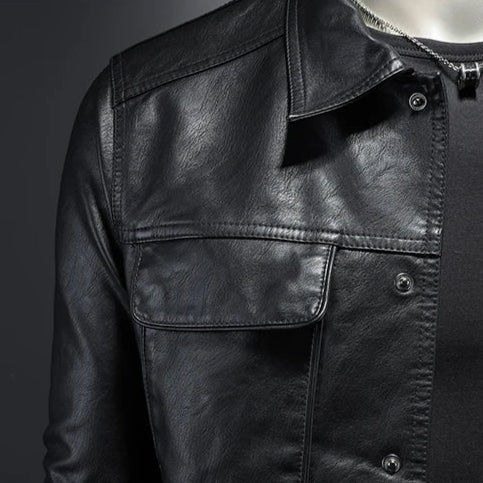 Mens Leather Rider Jacket Fit