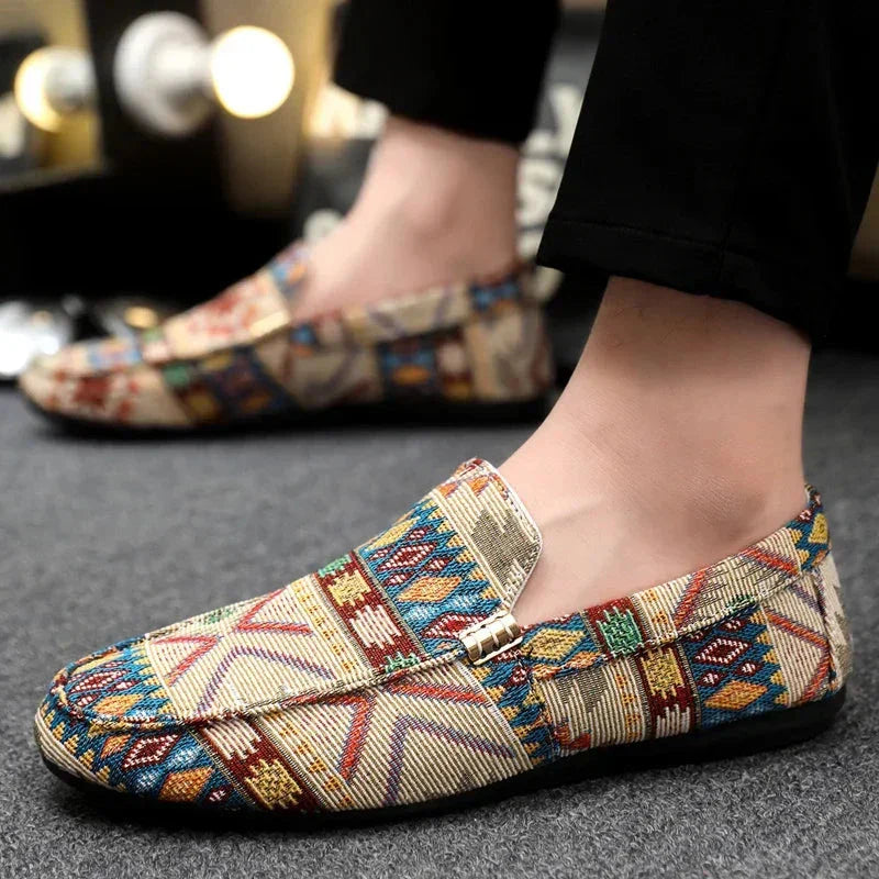 Mens Canvas Loafers Lightweight Casual Slip-On Shoes
