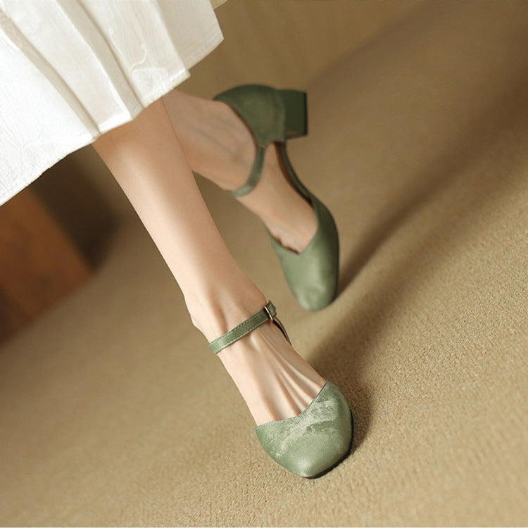 Womens Block Heel Shoes with Melvi Design