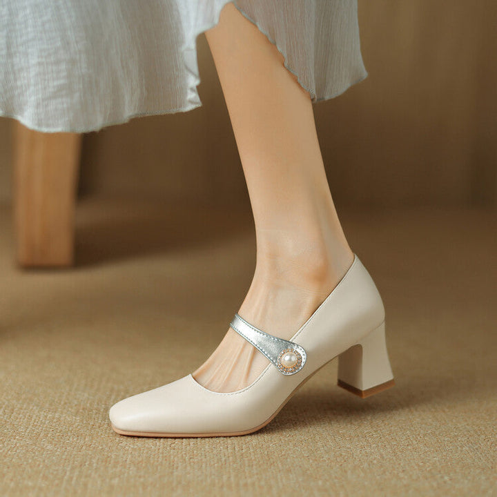 Womens Block Heel Shoes Comfortable Fit - BritishMode