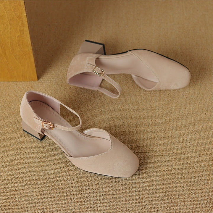 Womens Block Heel Shoes with Melvi Design