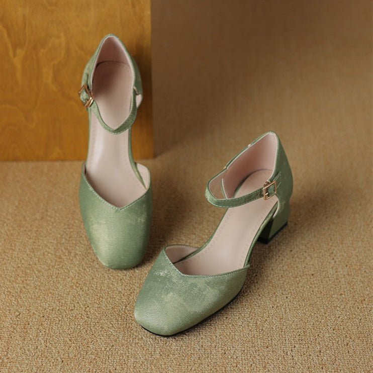 Womens Block Heel Shoes with Melvi Design