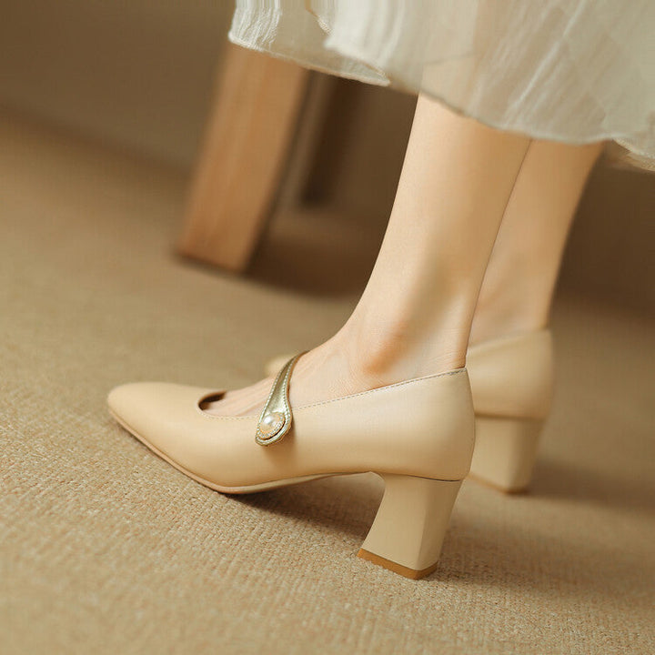 Womens Block Heel Shoes Comfortable Fit