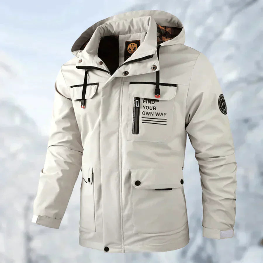 Mens Winter Jacket Waterproof Windproof Regular Fit