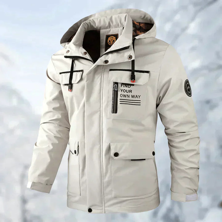 Mens Winter Jacket Waterproof Windproof Regular Fit