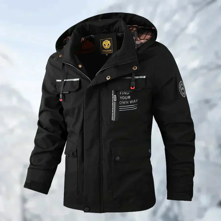 Mens Winter Jacket Waterproof Windproof Regular Fit