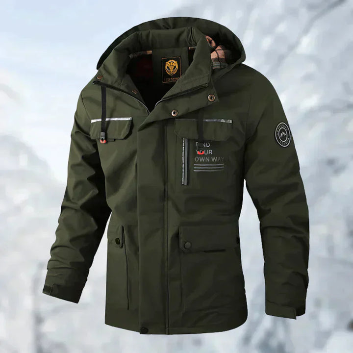 Mens Winter Jacket Waterproof Windproof Regular Fit