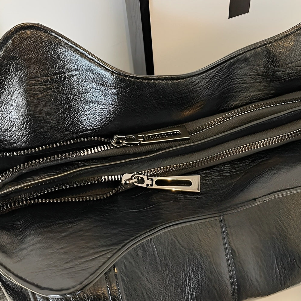 Unisex School Backpack with Shoulder Strap and Zipper Closure
