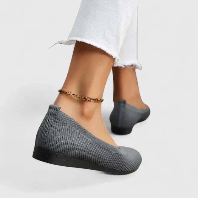 Womens Orthopedic Knit Ballet Flats Slip-On