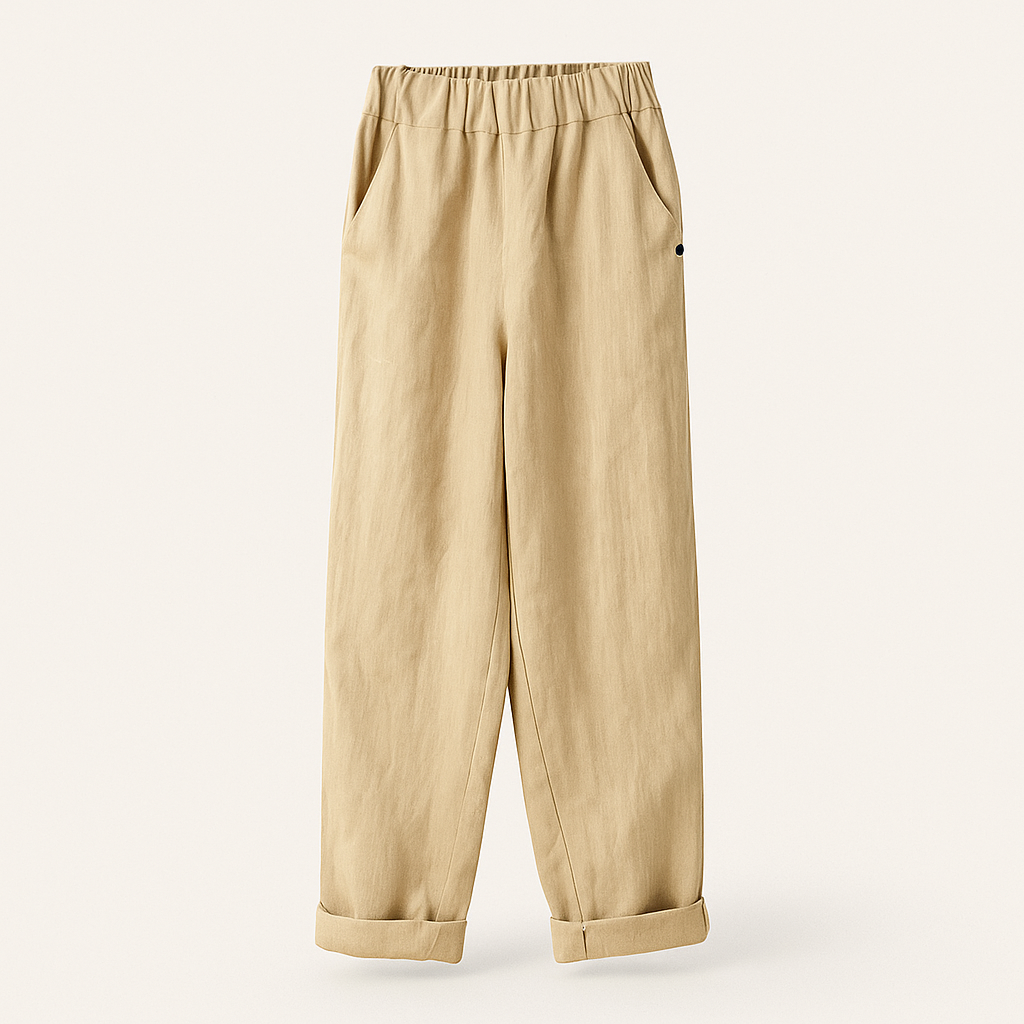 Womens Pants with Soft Waistband and Side Pockets