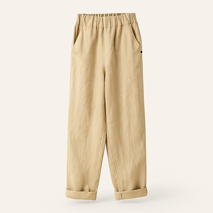 Womens Pants with Soft Waistband and Side Pockets