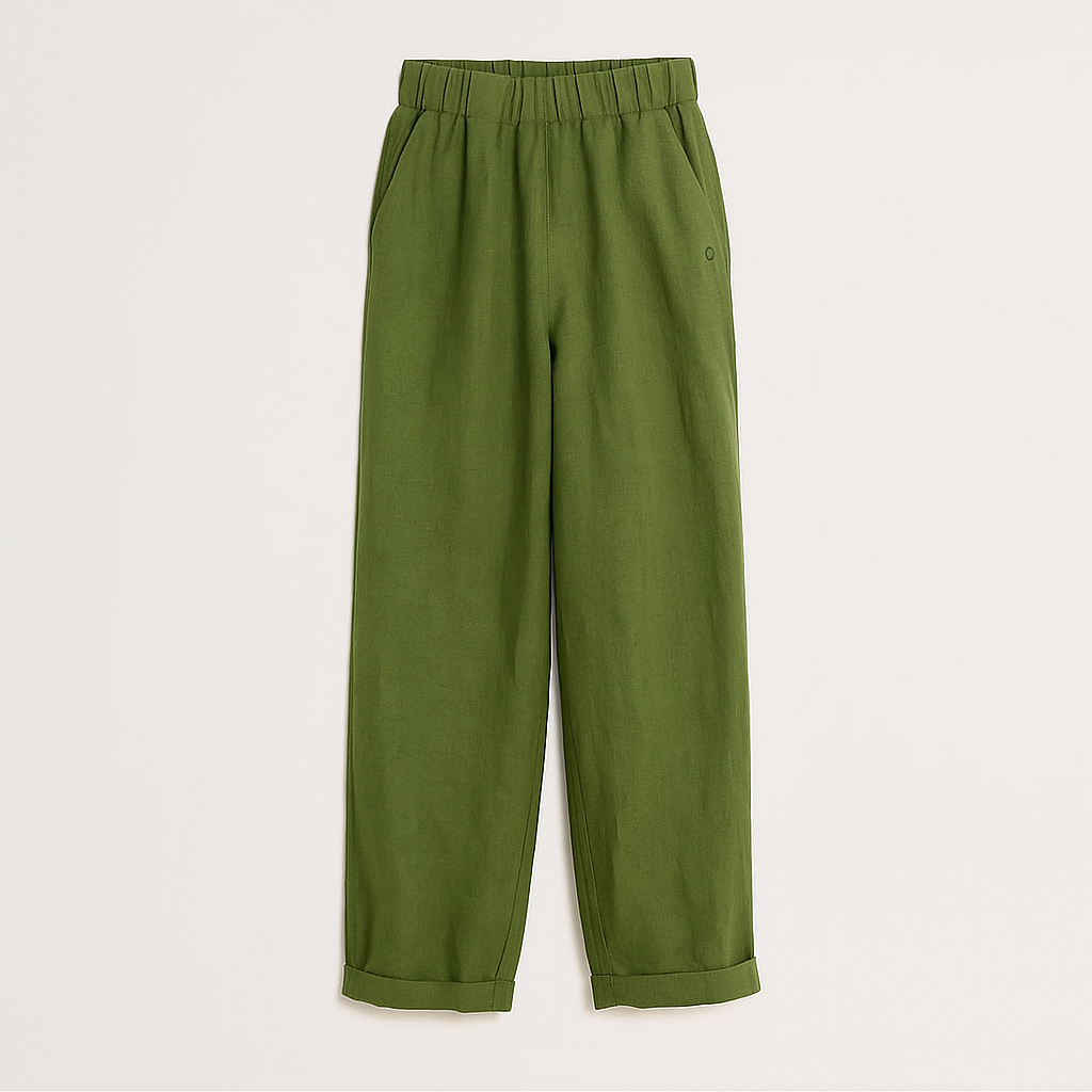 Womens Pants with Soft Waistband and Side Pockets