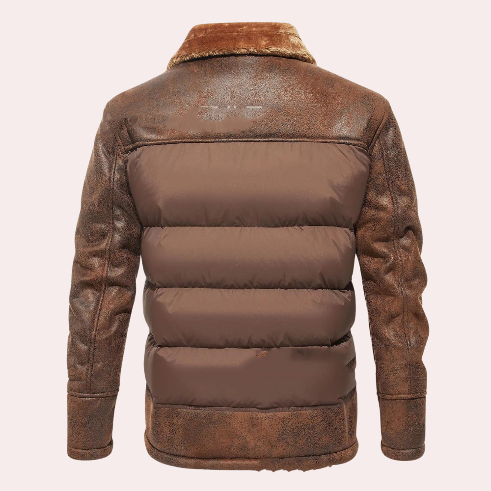 Mens Quilted Padded Jacket Insulated Warm Fit