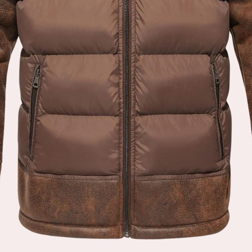 Mens Quilted Padded Jacket Insulated Warm Fit
