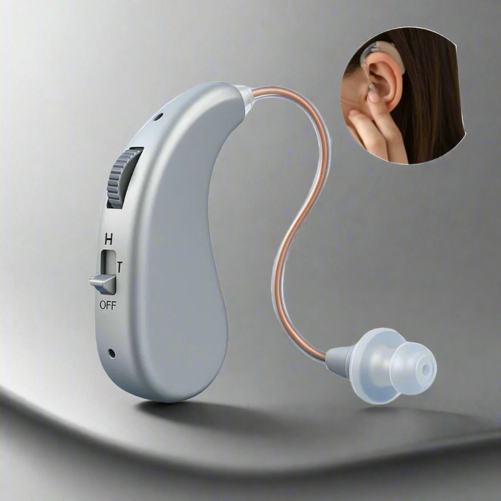 Adult Rechargeable Behind-Ear Hearing Aid Device - BritishMode