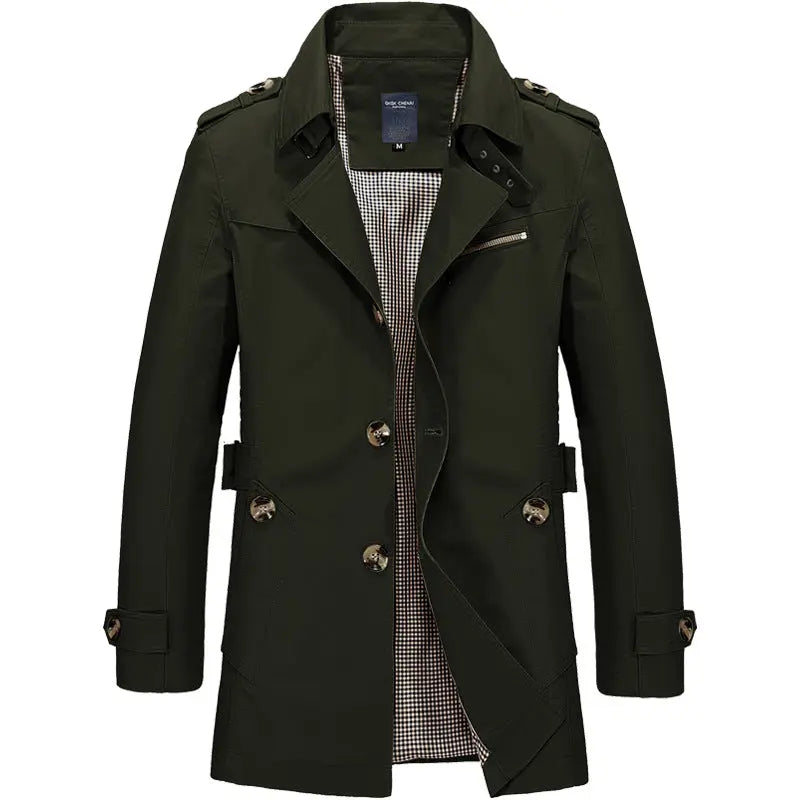 Mens Trench Coat Classic Long Fit