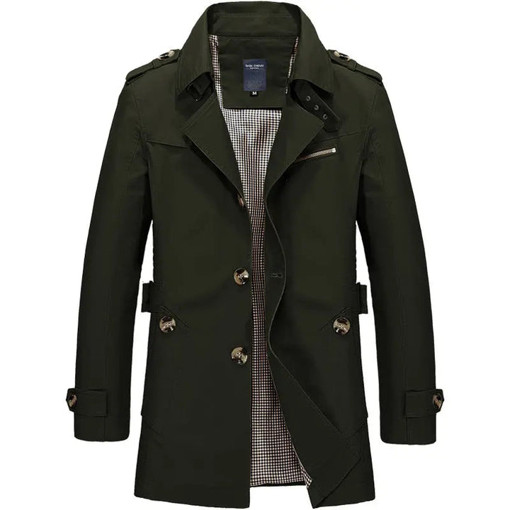 Mens Trench Coat Classic Long Fit