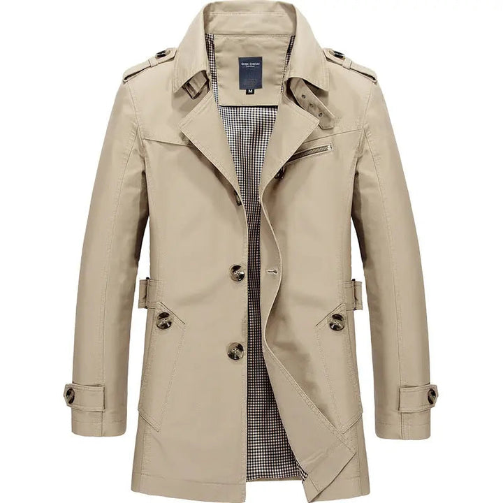 Mens Trench Coat Classic Long Fit