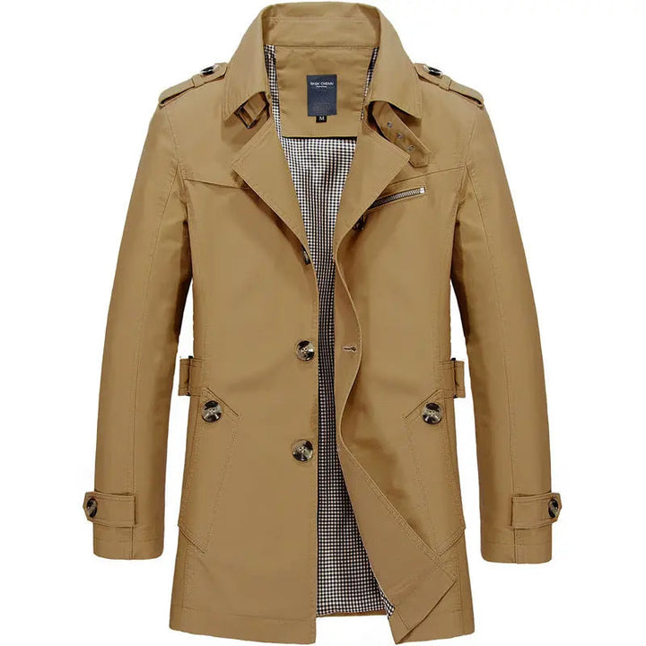 Mens Trench Coat Classic Long Fit