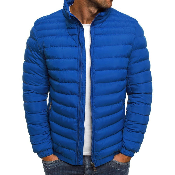 Mens Quilted Down Blend Puffer Jacket Heat Trap Design