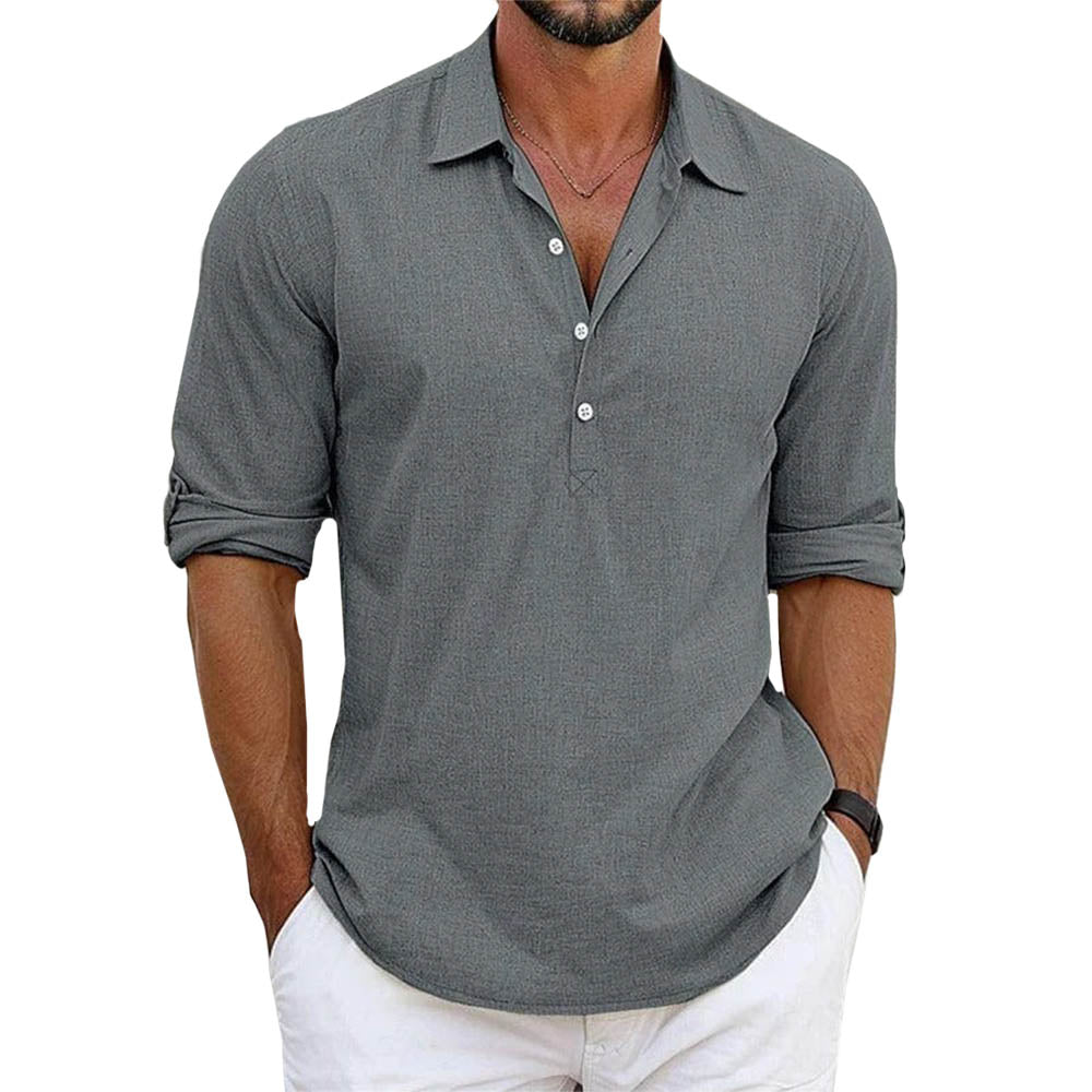 Mens Dress Shirt Breathable Fabric Slim Fit