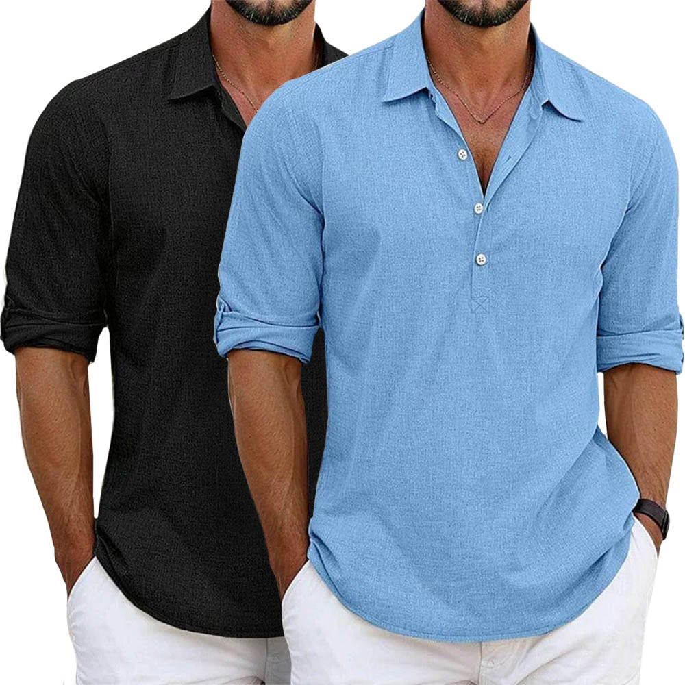 Mens Dress Shirt Breathable Fabric Slim Fit