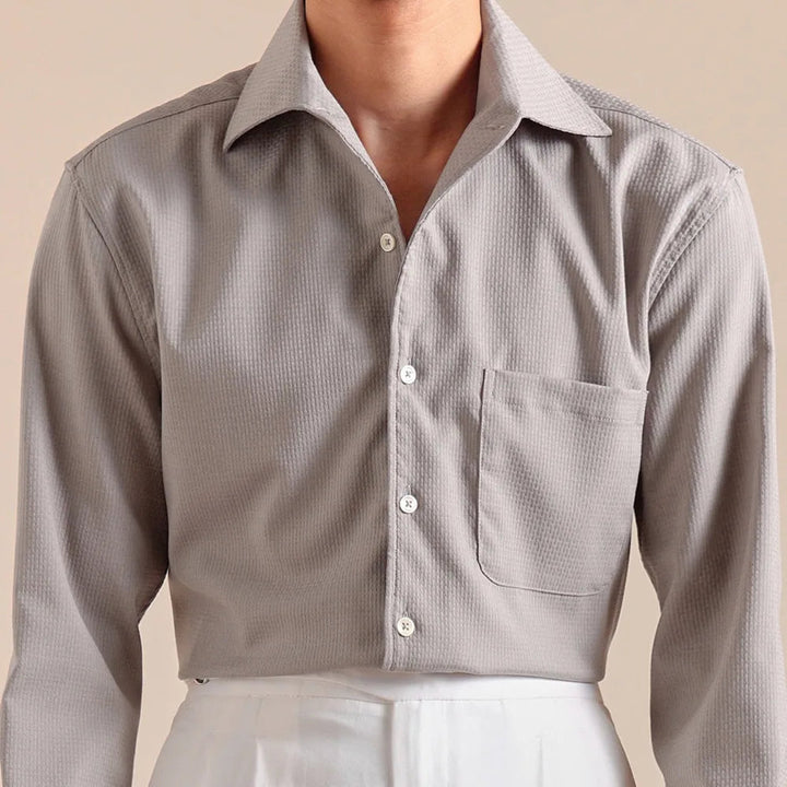 Mens Dress Shirt Soft-Blend Fabric Relaxed Fit