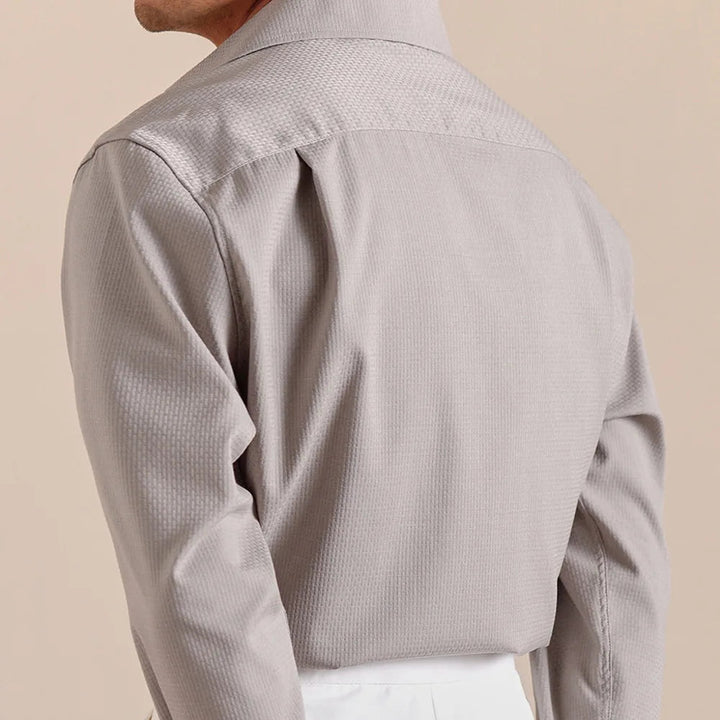 Mens Dress Shirt Soft-Blend Fabric Relaxed Fit