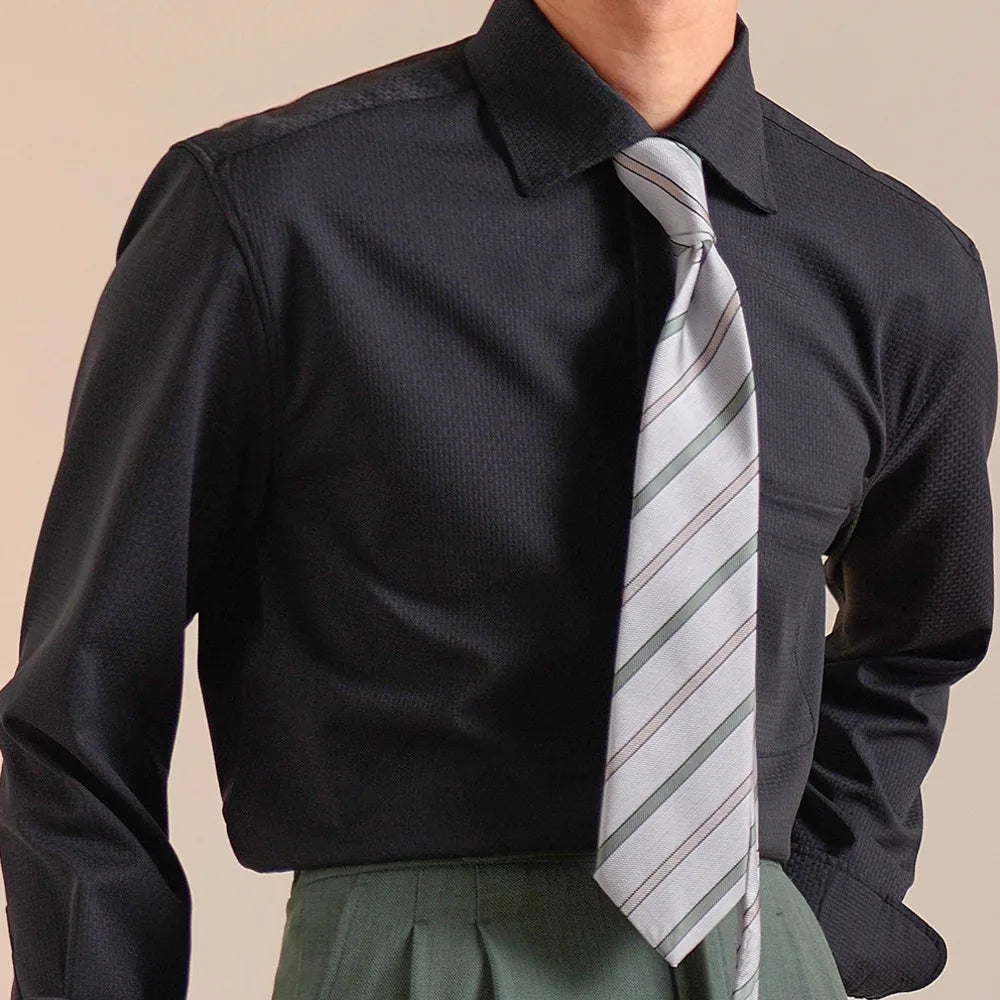 Mens Dress Shirt Soft-Blend Fabric Relaxed Fit