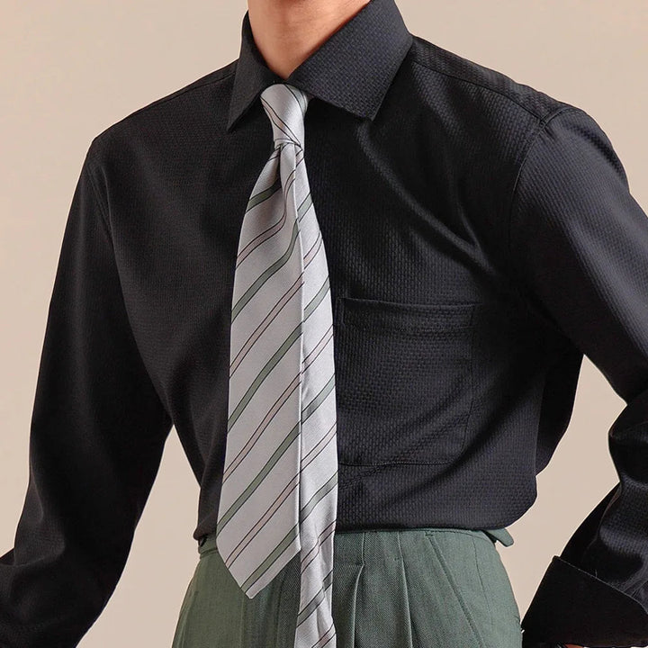 Mens Dress Shirt Soft-Blend Fabric Relaxed Fit