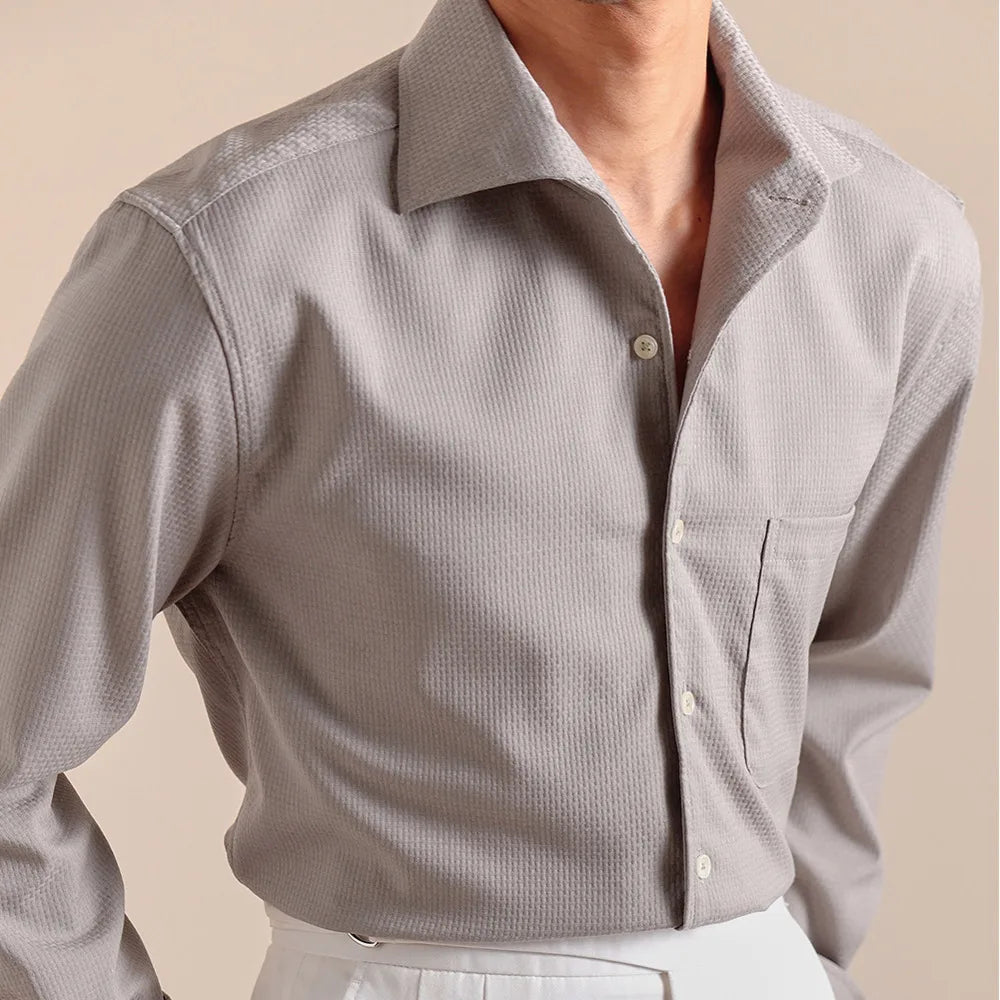Mens Dress Shirt Soft-Blend Fabric Relaxed Fit - BritishMode