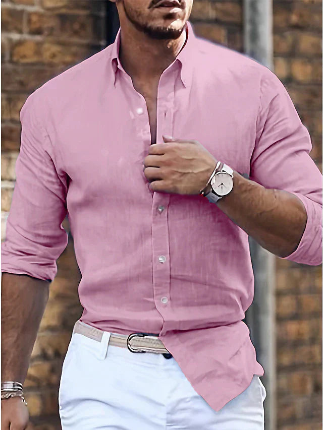 Mens Dress Shirt Soft Blend Tailored Fit