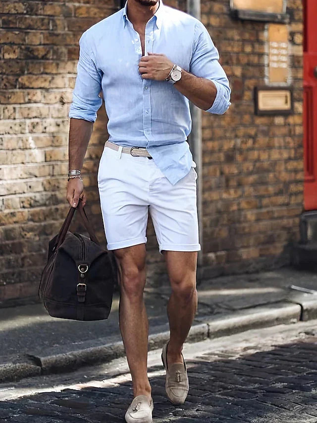 Mens Dress Shirt Soft Blend Tailored Fit
