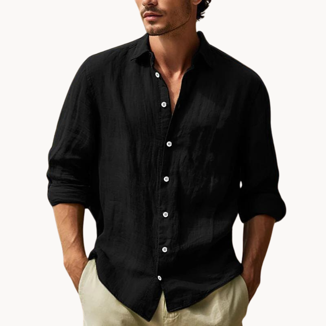 Mens Dress Shirt Breathable Blend Structured Front Panel