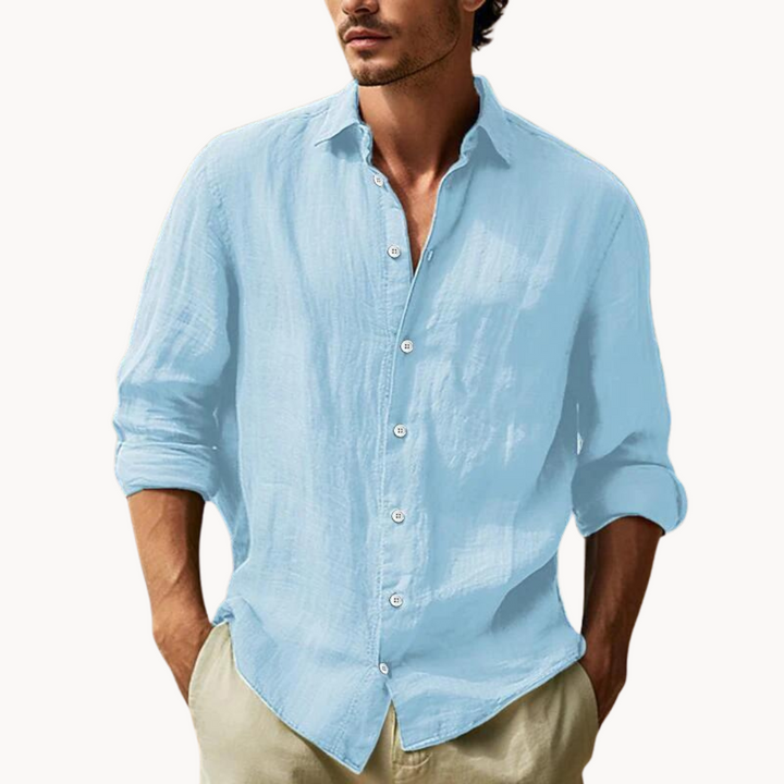 Mens Dress Shirt Breathable Blend Structured Front Panel