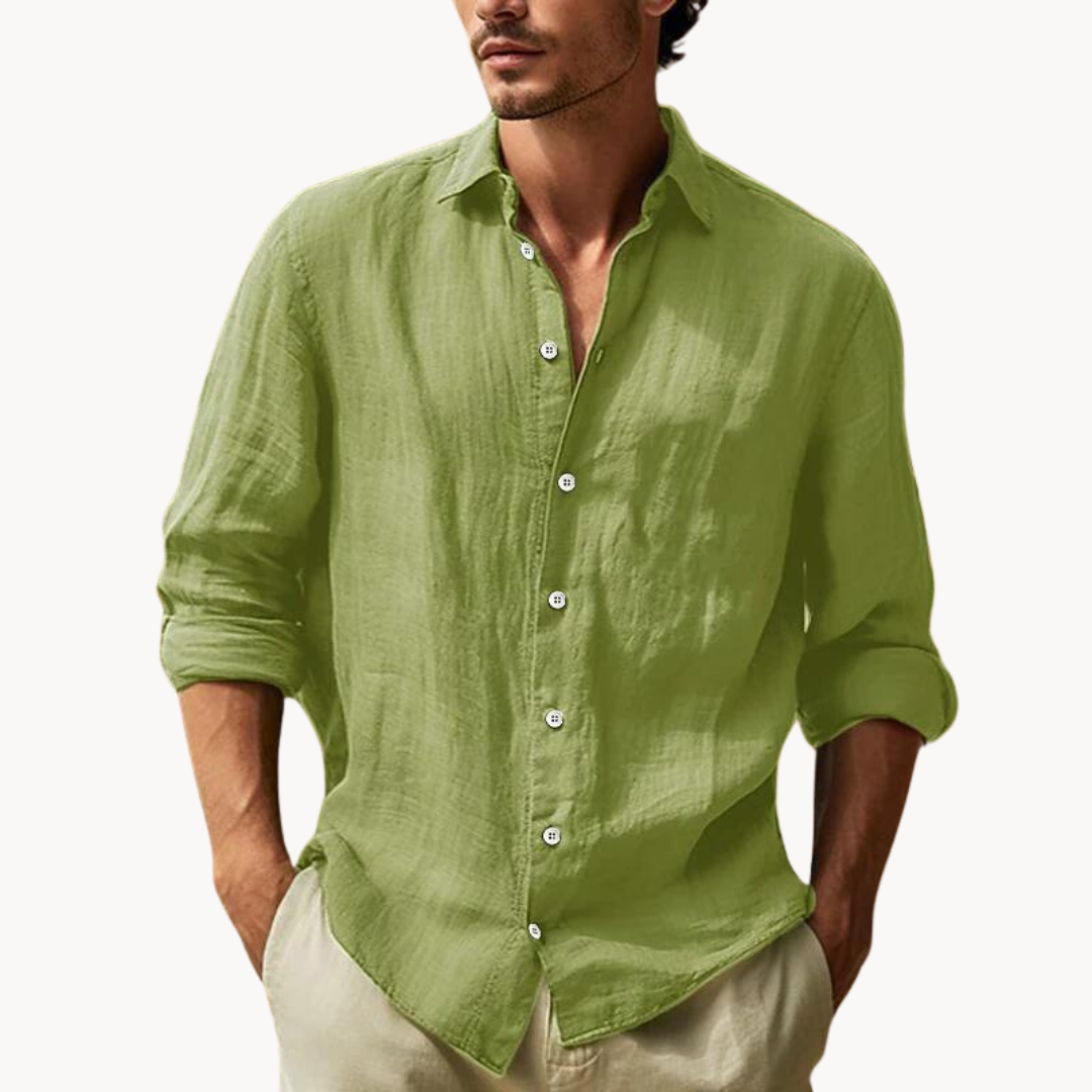 Mens Dress Shirt Breathable Blend Structured Front Panel