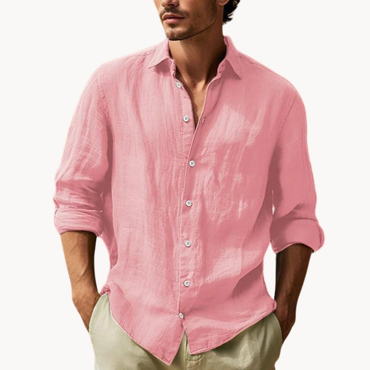 Mens Dress Shirt Breathable Blend Structured Front Panel