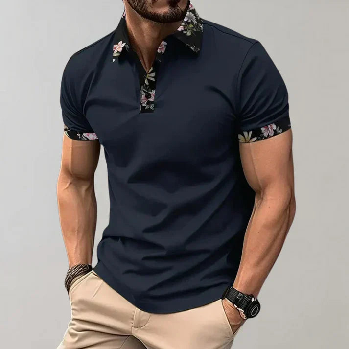 Mens Polo Shirt Cotton Long Sleeve Classic Fit