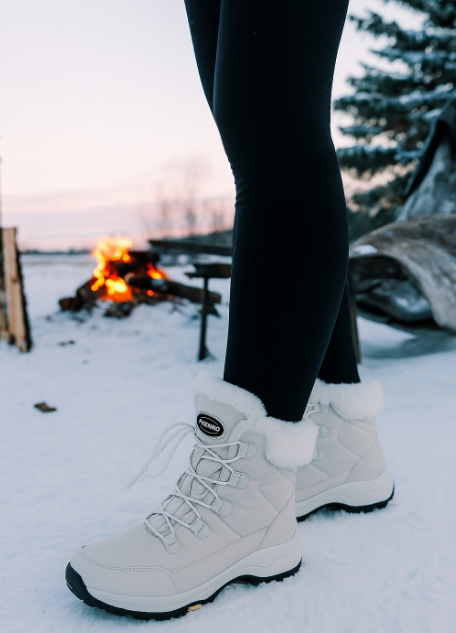 Womens Snow Boots with Fur Lining High Grip