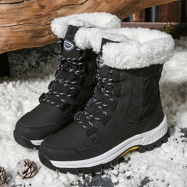 Womens Snow Boots with Fur Lining High Grip