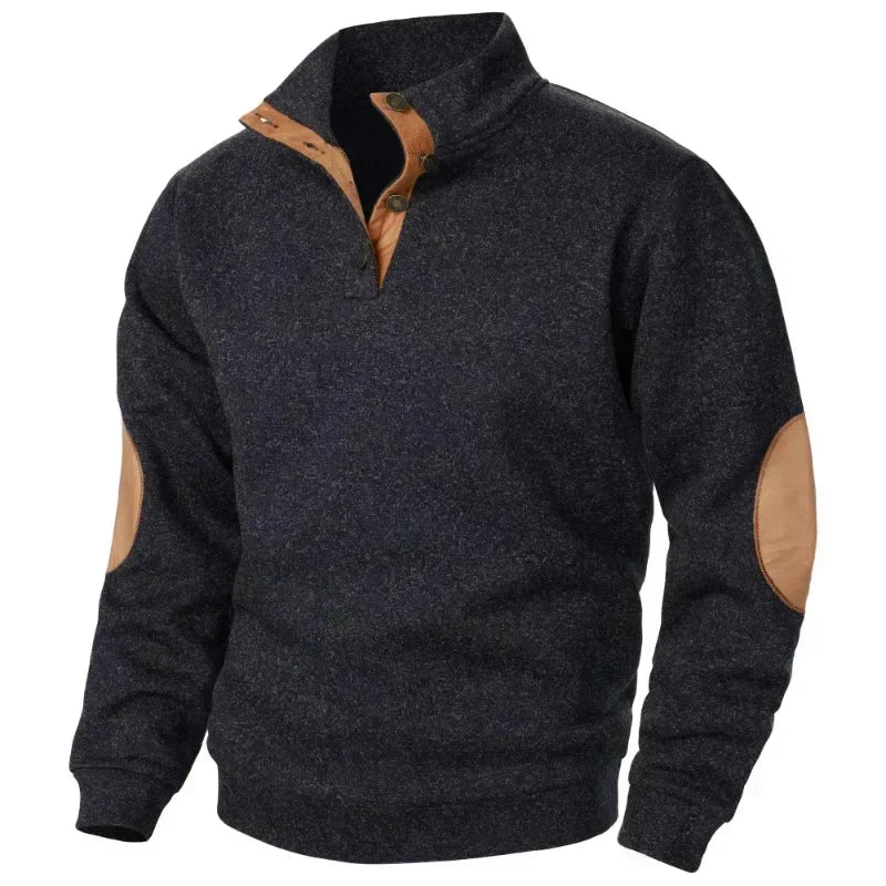 Unisex Casual V-Neck Sweatshirt Relaxed Fit