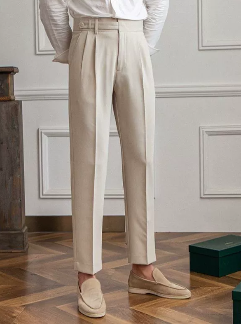 Mens Dress Trousers Lightweight Slim Fit
