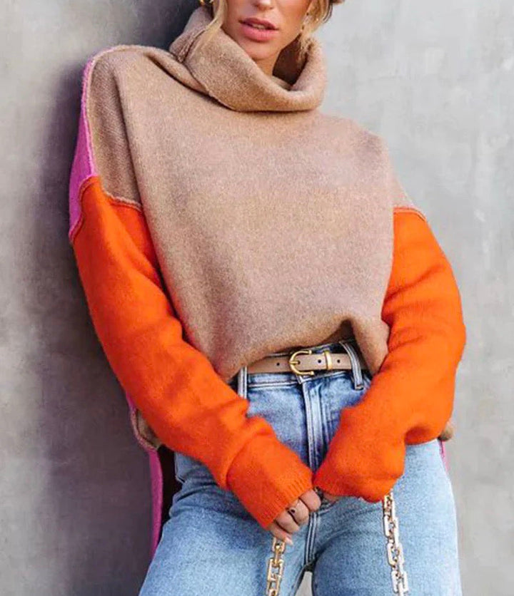 Womens Turtleneck Sweater Knit Cozy Fit