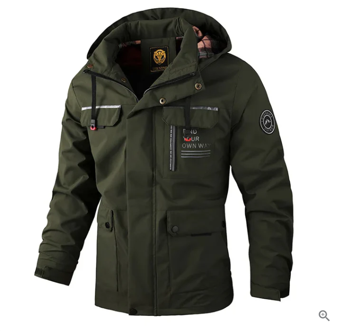 Mens Waterproof Winter Jacket Insulated Warm Fit