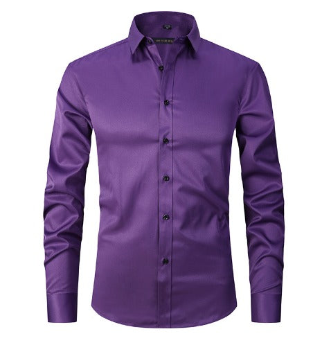 Mens Stretch Dress Shirt Slim Fit