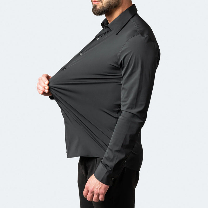 Mens Stretch Dress Shirt Slim Fit